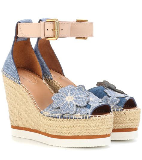 see by chloe denim shoes|see by chloe shoes wedges.